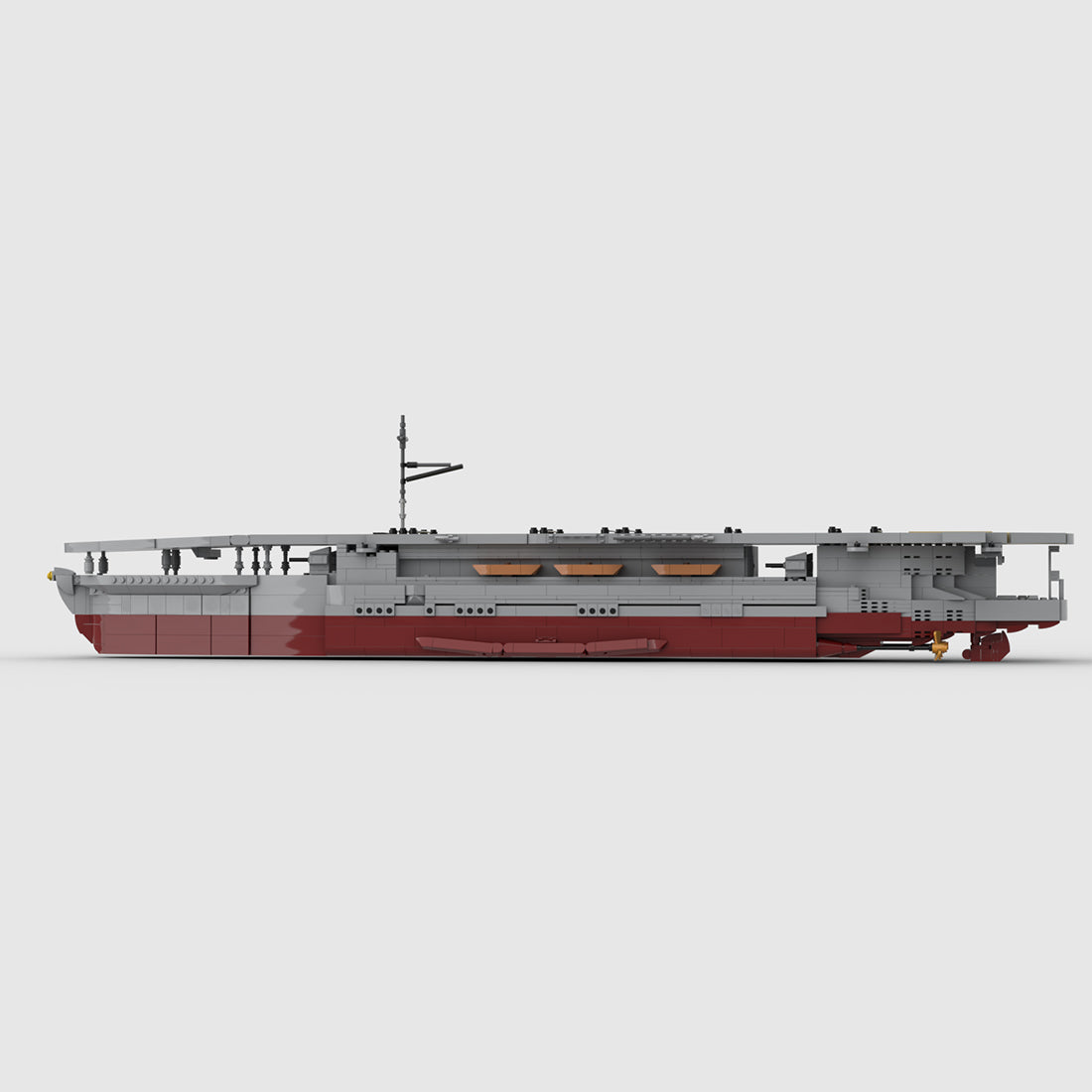 MOC-261067 1/200 Scale IJN Hosho Aircraft Carrier Building Blocks Model Kit, WWII Naval Warship Construction Set with Detailed Flight Deck (2244PCS) - CUBERTIME