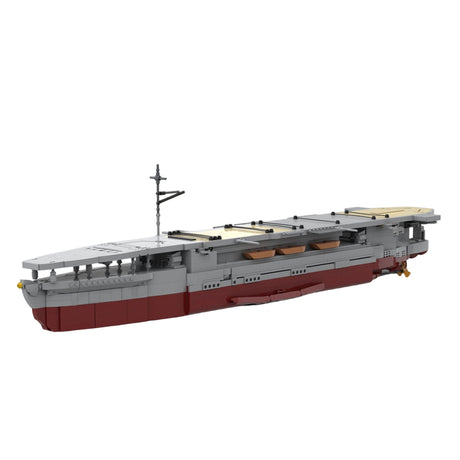 MOC-261067 1/200 Scale IJN Hosho Aircraft Carrier Building Blocks Model Kit, WWII Naval Warship Construction Set with Detailed Flight Deck (2244PCS) - CUBERTIME