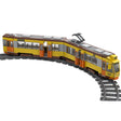 MOC-262011 Vintage Tram Building Blocks Set, Retro City Railway Streetcar Model Kit, Urban Public Transport Train Set for Adults(1036PCS) - cubertime