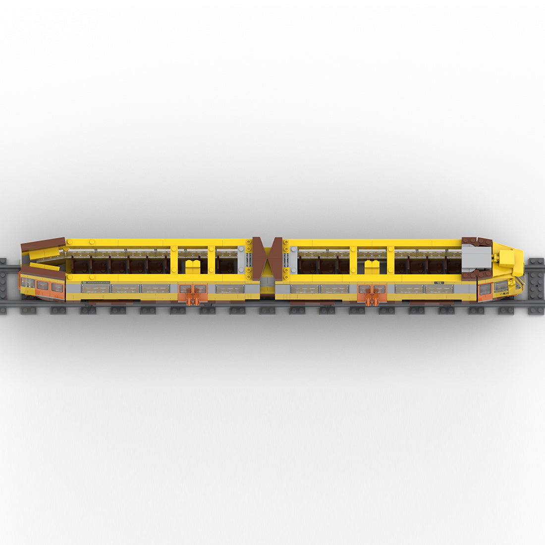 MOC-262011 Vintage Tram Building Blocks Set, Retro City Railway Streetcar Model Kit, Urban Public Transport Train Set for Adults(1036PCS) - cubertime