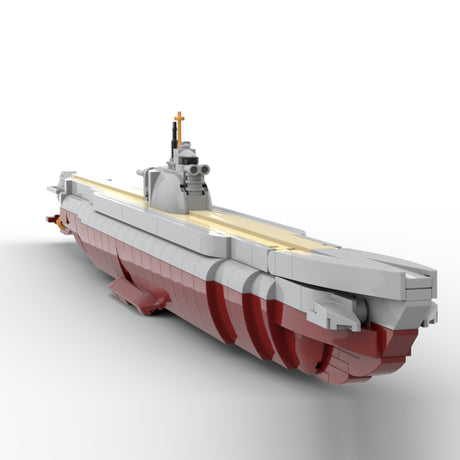 MOC-264016 1/200 Scale IJN Type B3 Long-Range Cruiser Submarine Building Blocks Model Kit, I-56 Submarine Construction Set, I-58 Sister Ship Display Model (516PCS) - CUBERTIME