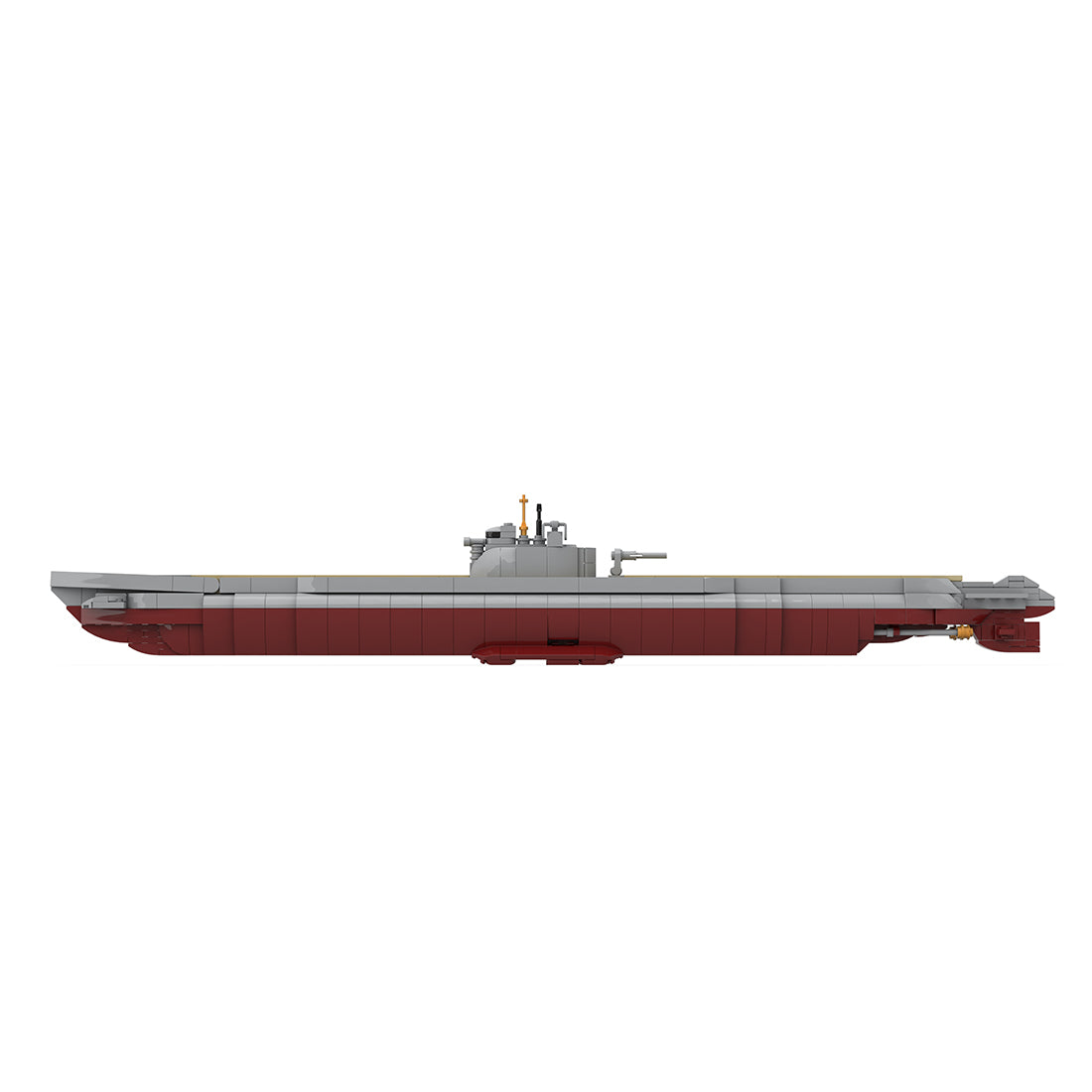 MOC-264016 1/200 Scale IJN Type B3 Long-Range Cruiser Submarine Building Blocks Model Kit, I-56 Submarine Construction Set, I-58 Sister Ship Display Model (516PCS) - CUBERTIME