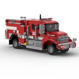 MOC-266282 2017 Type III Off-Road Fire Truck Building Block Model with Onboard Water Tank, Rooftop Equipment, Side Tool Storage and Large Tires, Emergency Response Vehicle Collectible(734PCS) - cubertime