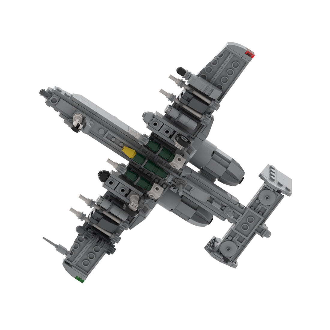MOC-266619 1/70 Scale A-10 Building Block Set, Military Attack Aircraft Model, Classic Close Air Support Aircraft MOC Building Kit for Display and Collectors(334PCS) - cubertime