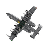 MOC-266619 1/70 Scale A-10 Building Block Set, Military Attack Aircraft Model, Classic Close Air Support Aircraft MOC Building Kit for Display and Collectors(334PCS) - cubertime