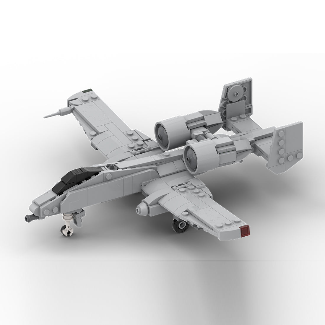 MOC-266619 1/70 Scale A-10 Building Block Set, Military Attack Aircraft Model, Classic Close Air Support Aircraft MOC Building Kit for Display and Collectors(334PCS) - cubertime