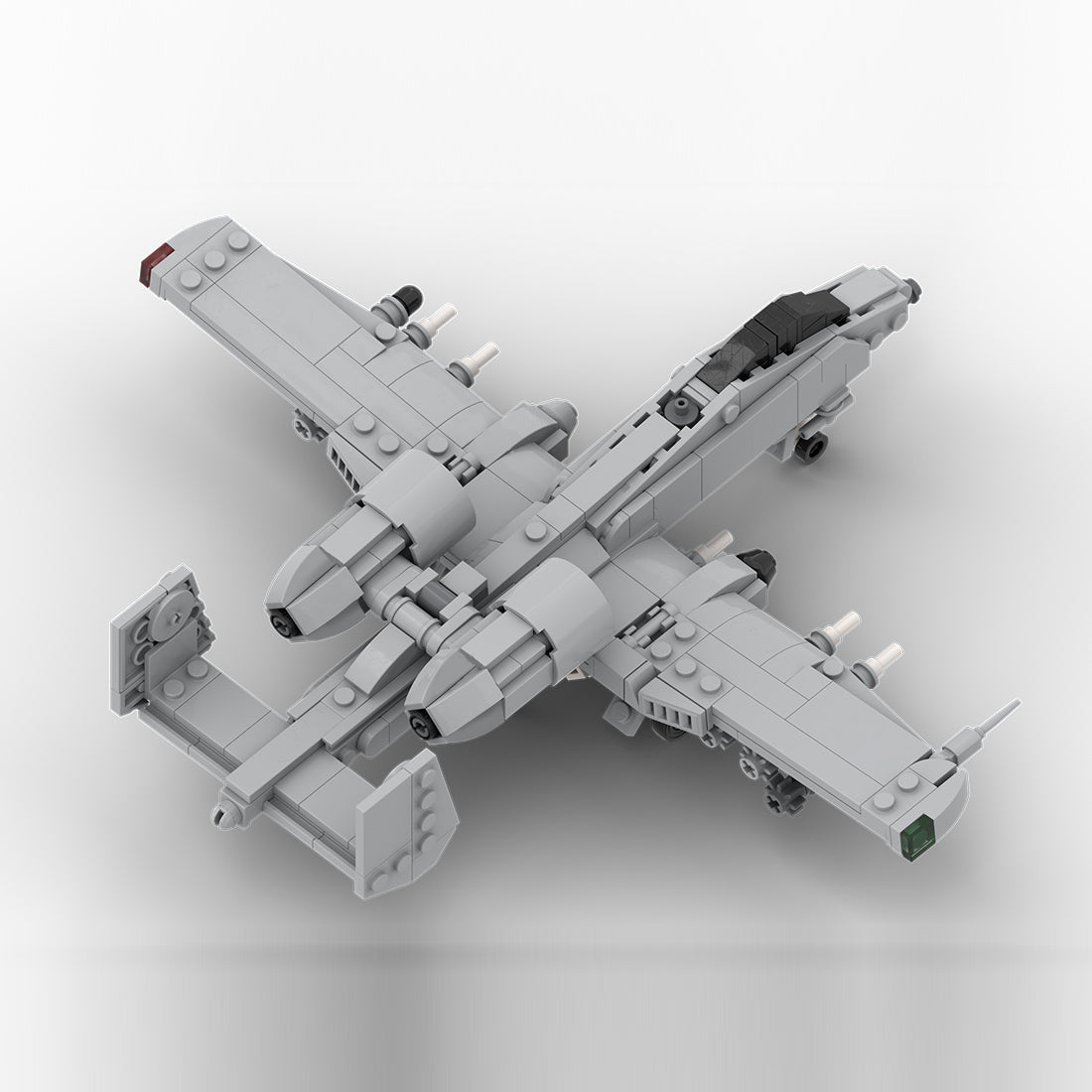MOC-266619 1/70 Scale A-10 Building Block Set, Military Attack Aircraft Model, Classic Close Air Support Aircraft MOC Building Kit for Display and Collectors(334PCS) - cubertime