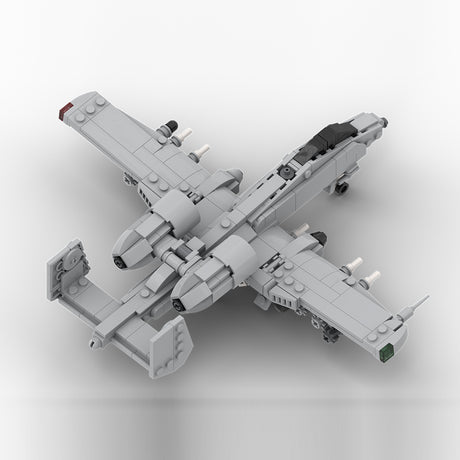 MOC-266619 1/70 Scale A-10 Building Block Set, Military Attack Aircraft Model, Classic Close Air Support Aircraft MOC Building Kit for Display and Collectors(334PCS) - cubertime
