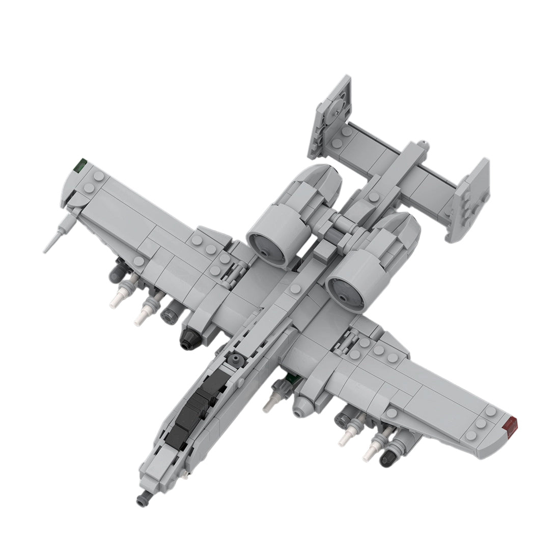 MOC-266619 1/70 Scale A-10 Building Block Set, Military Attack Aircraft Model, Classic Close Air Support Aircraft MOC Building Kit for Display and Collectors(334PCS) - cubertime
