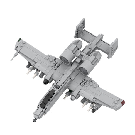 MOC-266619 1/70 Scale A-10 Building Block Set, Military Attack Aircraft Model, Classic Close Air Support Aircraft MOC Building Kit for Display and Collectors(334PCS) - cubertime