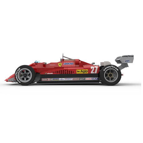 MOC-43749 1/8 Scale Ferrari 126C2 1982 F1 Race Car Building Blocks Set (1868PCS) - cubertime