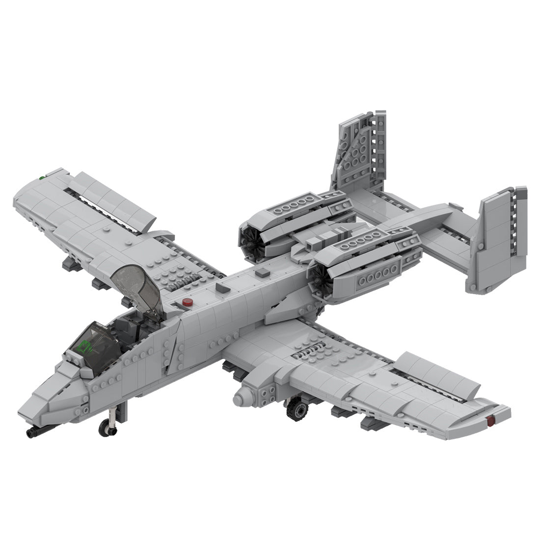 MOC-46317 A-10 Thunderbolt II Military Model Building Blocks Set (1224PCS) - cubertime