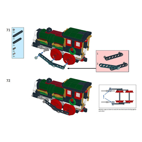 MOC-49581 Christmas Train Model Building blocks Toys Set (1197PCS/Static Version) - cubertime