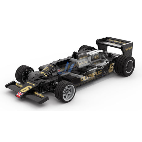 MOC-58335 1/8 Scale Lotus 79 Black Beauty 1978 F1 Race Car Building Blocks Set (1952PCS) - cubertime