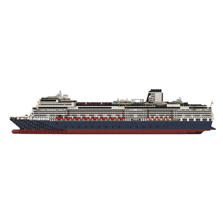 MOC-64406 & MOC-175052 1:400 Scale MS Koningsdam Cruise Ship Steamship Small Particle Building Blocks Set (3661PCS) - cubertime