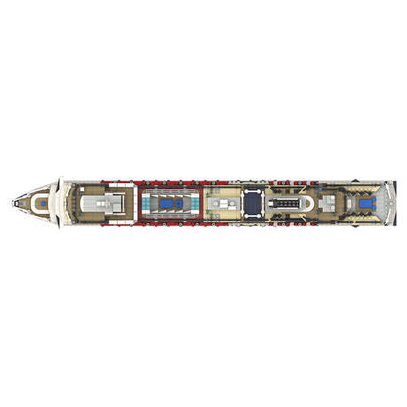 MOC-64406 & MOC-175052 1:400 Scale MS Koningsdam Cruise Ship Steamship Small Particle Building Blocks Set (3661PCS) - cubertime