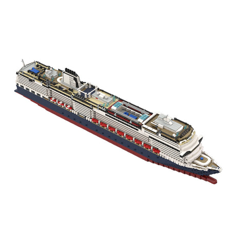 MOC-64406 & MOC-175052 1:400 Scale MS Koningsdam Cruise Ship Steamship Small Particle Building Blocks Set (3661PCS) - cubertime