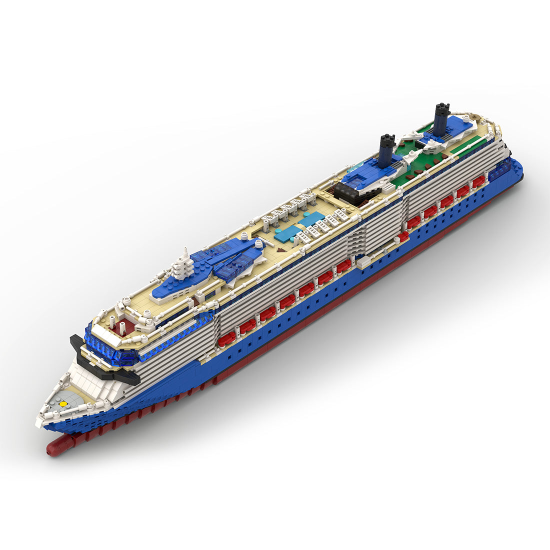 MOC-66041 & MOC-175049 1:400 Scale Celebrity Reflection Cruise Ship Steamship Small Particle Building Blocks Set (3862PCS) - cubertime