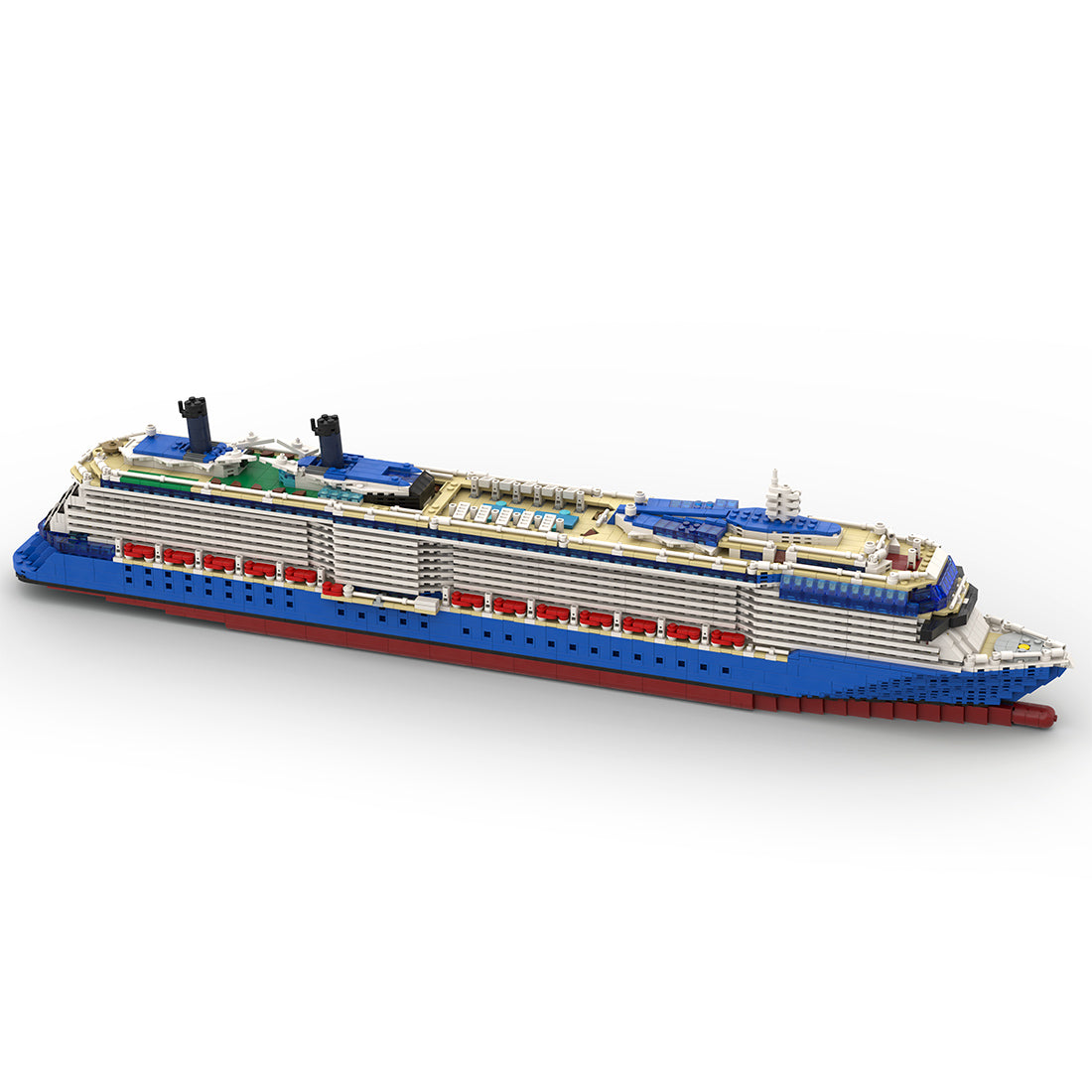 MOC-66041 & MOC-175049 1:400 Scale Celebrity Reflection Cruise Ship Steamship Small Particle Building Blocks Set (3862PCS) - cubertime
