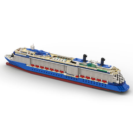 MOC-66041 & MOC-175049 1:400 Scale Celebrity Reflection Cruise Ship Steamship Small Particle Building Blocks Set (3862PCS) - cubertime