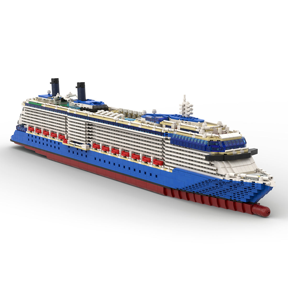 MOC-66041 & MOC-175049 1:400 Scale Celebrity Reflection Cruise Ship Steamship Small Particle Building Blocks Set (3862PCS) - cubertime