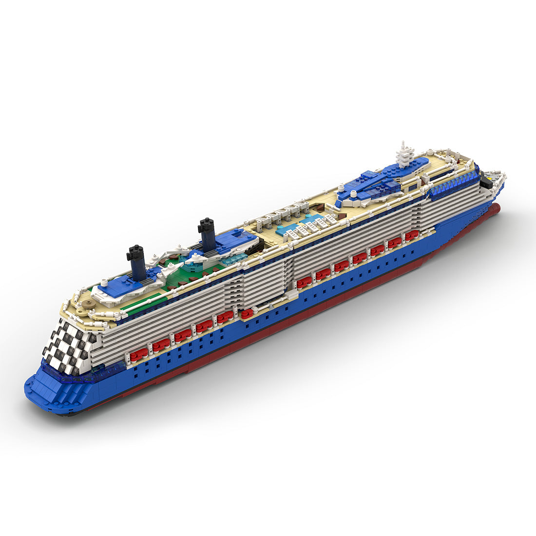 MOC-66041 & MOC-175049 1:400 Scale Celebrity Reflection Cruise Ship Steamship Small Particle Building Blocks Set (3862PCS) - cubertime