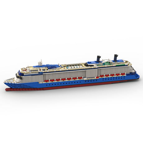 MOC-66041 & MOC-175049 1:400 Scale Celebrity Reflection Cruise Ship Steamship Small Particle Building Blocks Set (3862PCS) - cubertime