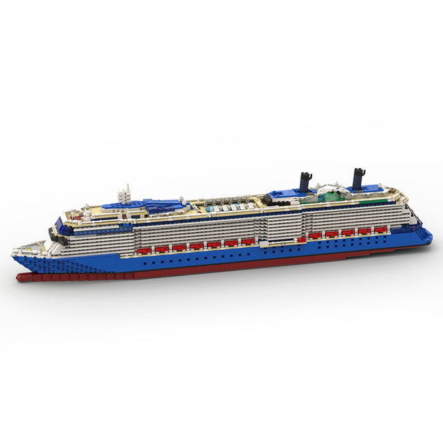 MOC-66041 & MOC-175049 1:400 Scale Celebrity Reflection Cruise Ship Steamship Small Particle Building Blocks Set (3862PCS) - cubertime