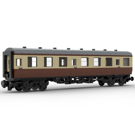 MOC-67504 British Rail Mark 1 Brown Passenger Carriage 6wide Building Blocks Set(Static Version/692PCS+) - cubertime