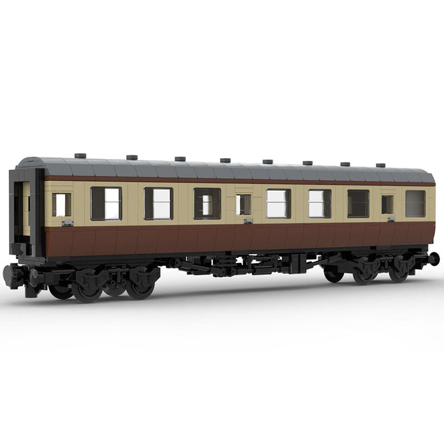 MOC-67504 British Rail Mark 1 Brown Passenger Carriage 6wide Building Blocks Set(Static Version/692PCS+) - cubertime