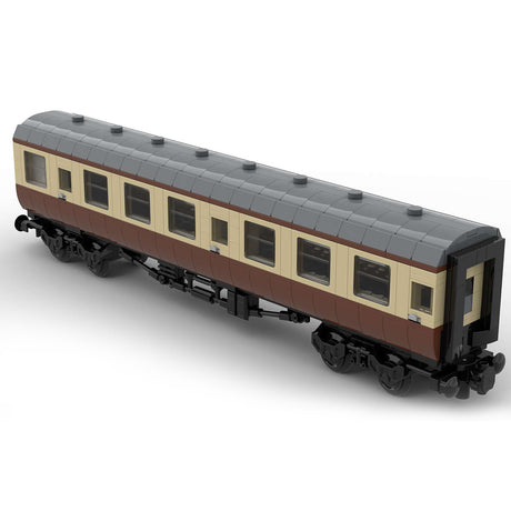 MOC-67504 British Rail Mark 1 Brown Passenger Carriage 6wide Building Blocks Set(Static Version/692PCS+) - cubertime