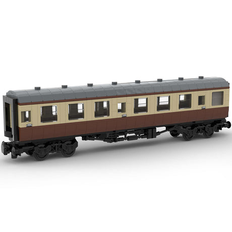 MOC-67504 British Rail Mark 1 Brown Passenger Carriage 6wide Building Blocks Set(Static Version/692PCS+) - cubertime