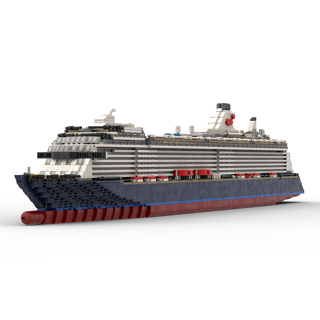 MOC-68011 & MOC-174915 1:400 Scale Mein Schiff 3 Cruise Ship Building Blocks Set (3295PCS) - cubertime