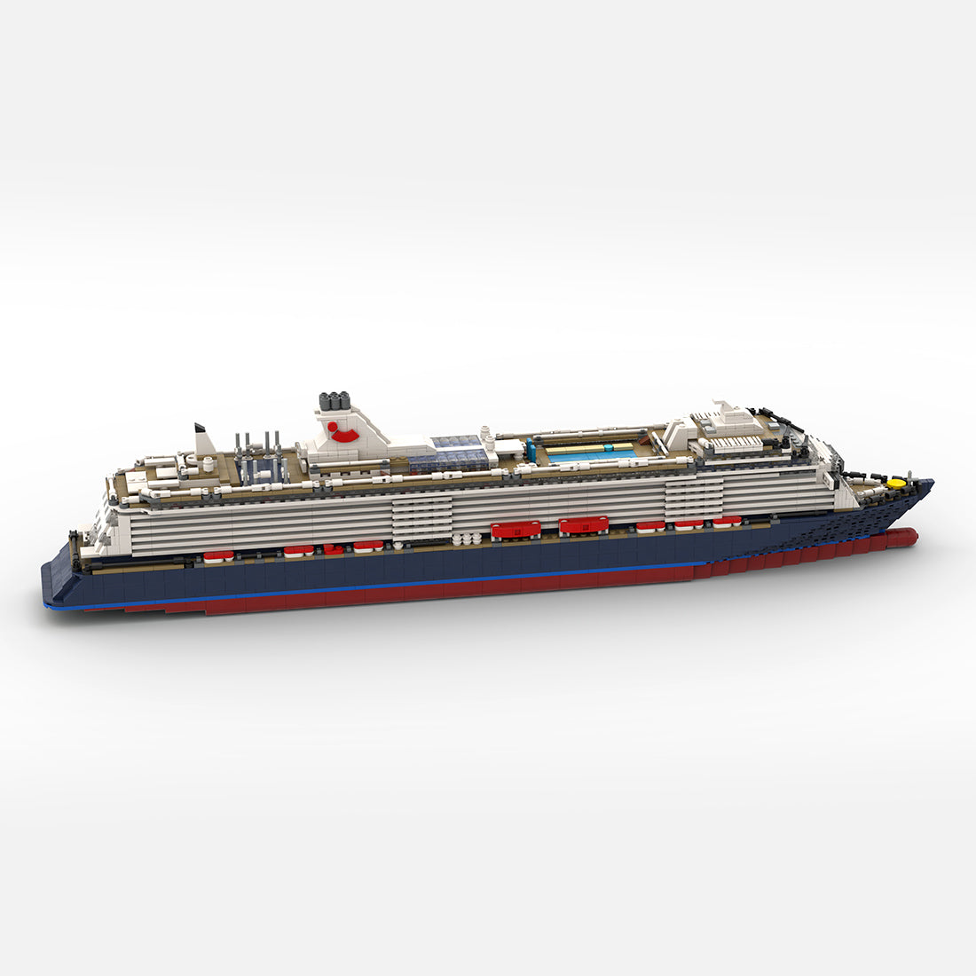 MOC-68011 & MOC-174915 1:400 Scale Mein Schiff 3 Cruise Ship Building Blocks Set (3295PCS) - cubertime