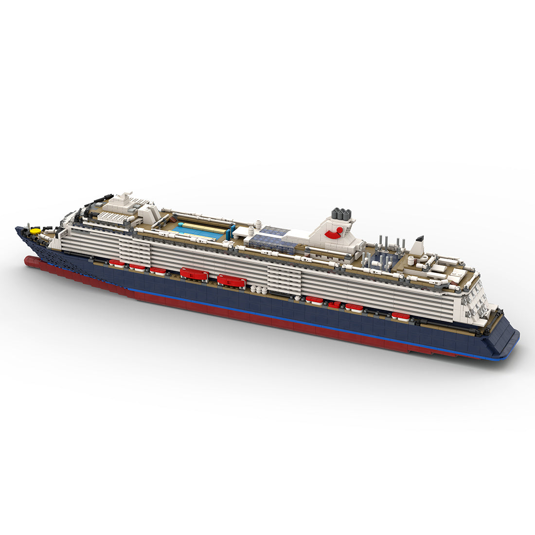 MOC-68011 & MOC-174915 1:400 Scale Mein Schiff 3 Cruise Ship Building Blocks Set (3295PCS) - cubertime
