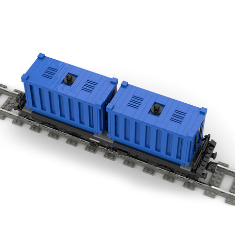 MOC-69657 Container Train Model Assembly Toy Building Blocks Set Creative Ornament - cubertime