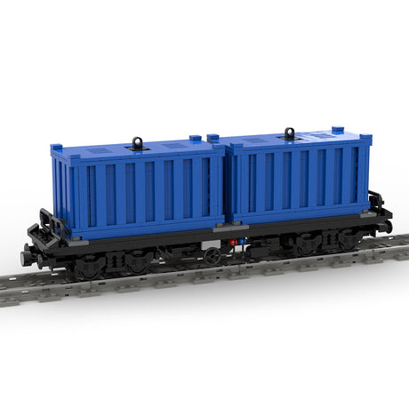 MOC-69657 Container Train Model Assembly Toy Building Blocks Set Creative Ornament - cubertime