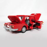 MOC-88319 Vintage Sedan Building Block Model, Detailed Interior with Opening Doors and Hood, Collectible Display Construction Set (1197PCS) - cubertime