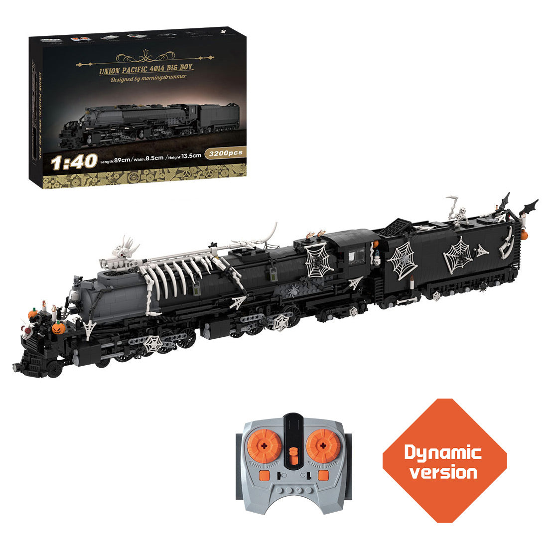 MOC-89126 Locomotive RC dynamique Big Boy 4014 à l'échelle 1/40, ensemble de blocs de construction (3200+ pièces)