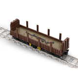 MOC-96686 4-Axle Pile Train Model Assembly Toy Building Blocks Set Creative Ornament - cubertime