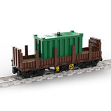 MOC-96686 4-Axle Pile Train Model Assembly Toy Building Blocks Set Creative Ornament - cubertime