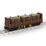 MOC-96686 4-Axle Pile Train Model Assembly Toy Building Blocks Set Creative Ornament - cubertime
