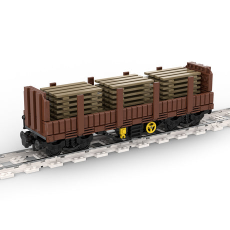 MOC-96686 4-Axle Pile Train Model Assembly Toy Building Blocks Set Creative Ornament - cubertime