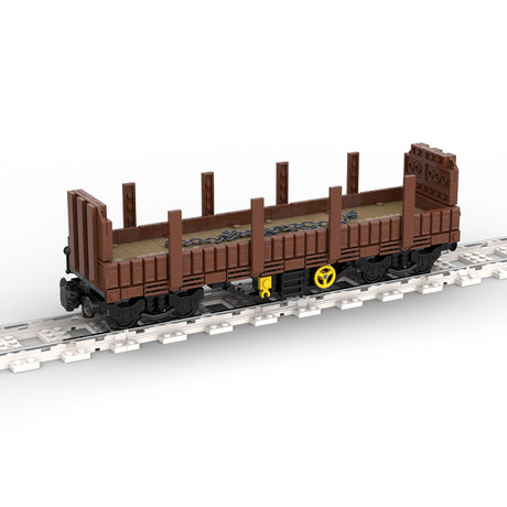 MOC-96686 4-Axle Pile Train Model Assembly Toy Building Blocks Set Creative Ornament - cubertime