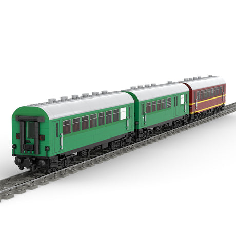 MOC-97676 German National Railway 4-Axle Reko Coach Model Assembly Toy Building Blocks Set (2534PCS)+Crystal Sticker - cubertime