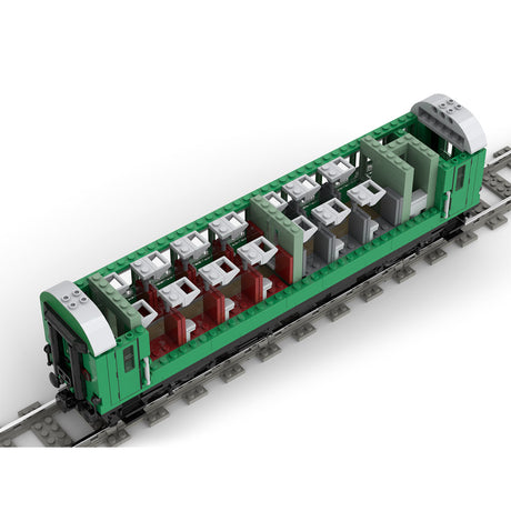 MOC-97676 German National Railway 4-Axle Reko Coach Model Assembly Toy Building Blocks Set (2534PCS)+Crystal Sticker - cubertime