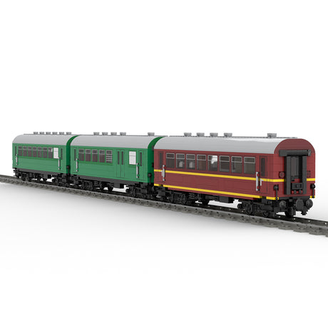 MOC-97676 German National Railway 4-Axle Reko Coach Model Assembly Toy Building Blocks Set (2534PCS)+Crystal Sticker - cubertime