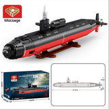 MOC 1/125 UCC Los Angeles-class Military Nuclear Submarine Model Building Blocks Set (2750PCS) - cubertime
