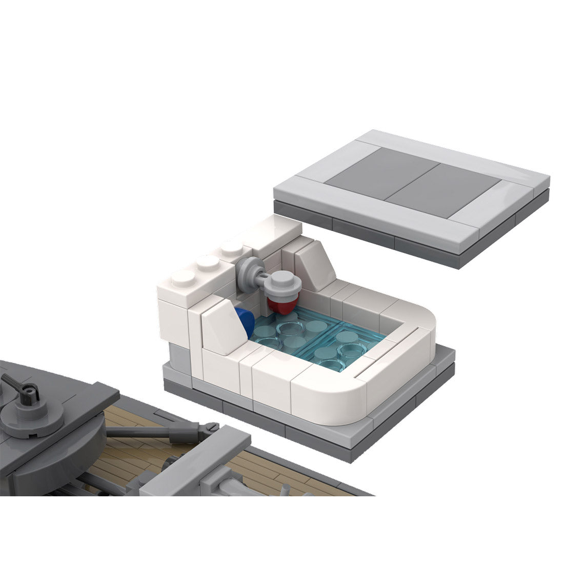 MOC 1/300 Scale Rodney Battleship of World War II British Military DIY Assembly Set (2341PCS) - cubertime