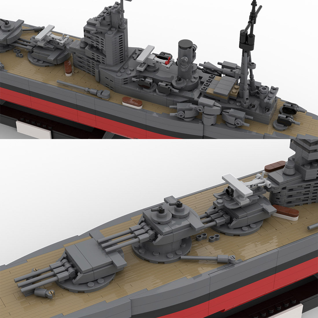 MOC 1/300 Scale Rodney Battleship of World War II British Military DIY Assembly Set (2341PCS) - cubertime